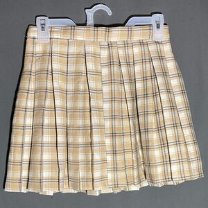 cali 1850 tan plaid school girl skirt 🤍
